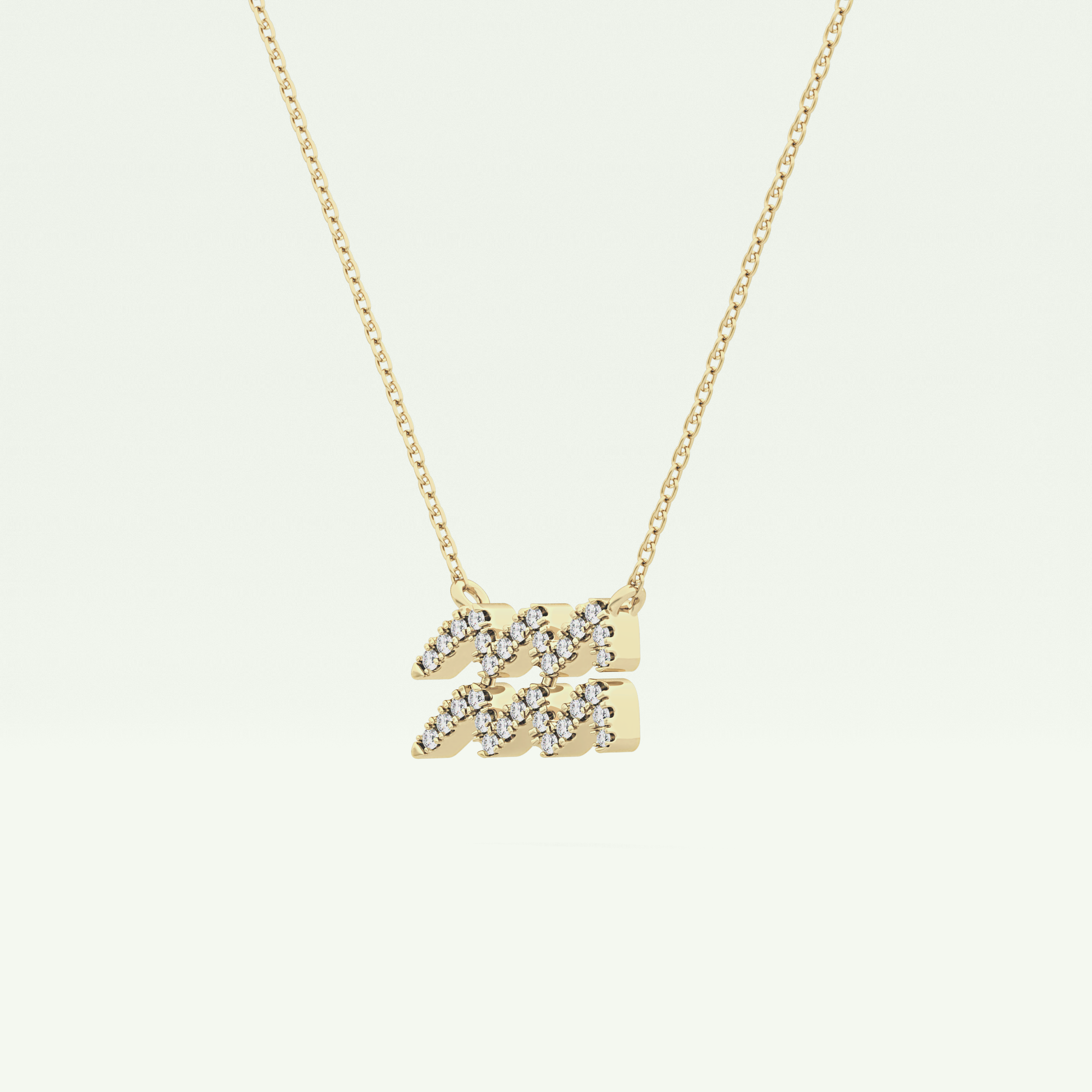 0.114 TCW Round Lab-Grown Diamond Aquarius Zodiac Necklace 3