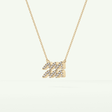0.114 TCW Round Lab-Grown Diamond Aquarius Zodiac Necklace 5
