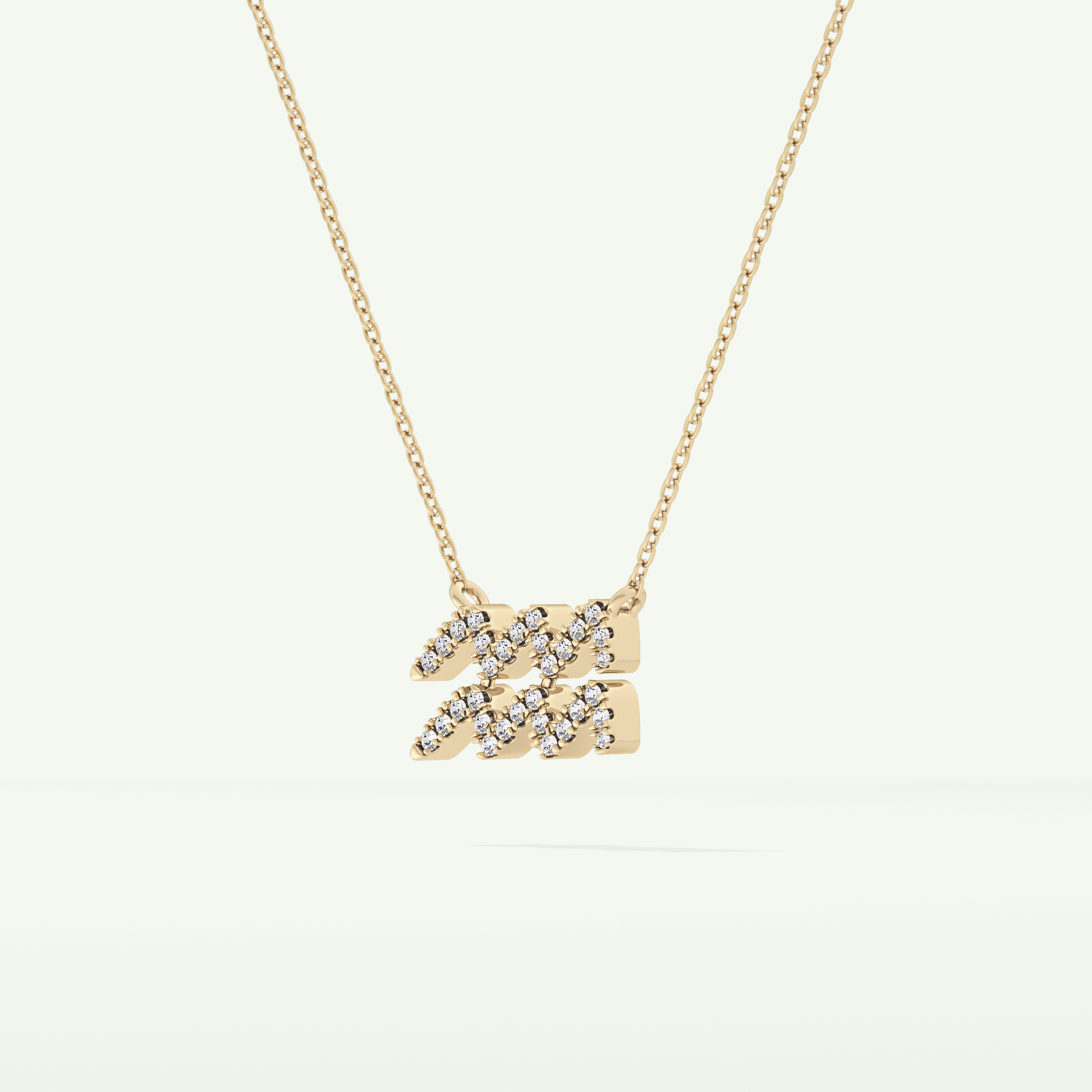 0.114 TCW Round Lab-Grown Diamond Aquarius Zodiac Necklace 5