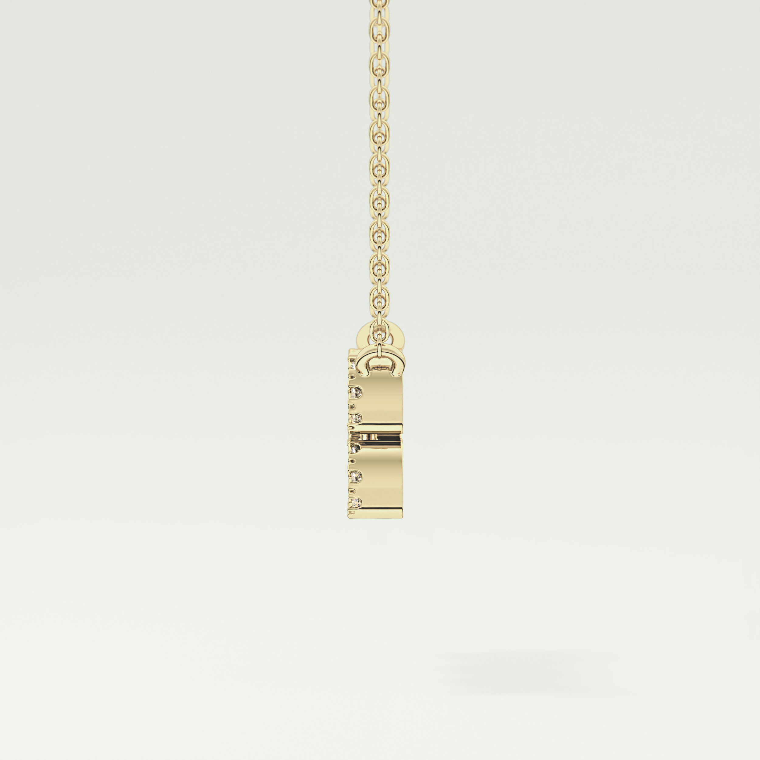 0.114 TCW Round Lab-Grown Diamond Aquarius Zodiac Necklace 4