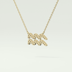 0.114 TCW Round Lab-Grown Diamond Aquarius Zodiac Necklace 6
