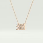 0.114 TCW Round Lab-Grown Diamond Aquarius Zodiac Necklace 10