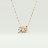 0.114 TCW Round Lab-Grown Diamond Aquarius Zodiac Necklace 10