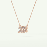 0.114 TCW Round Lab-Grown Diamond Aquarius Zodiac Necklace 12