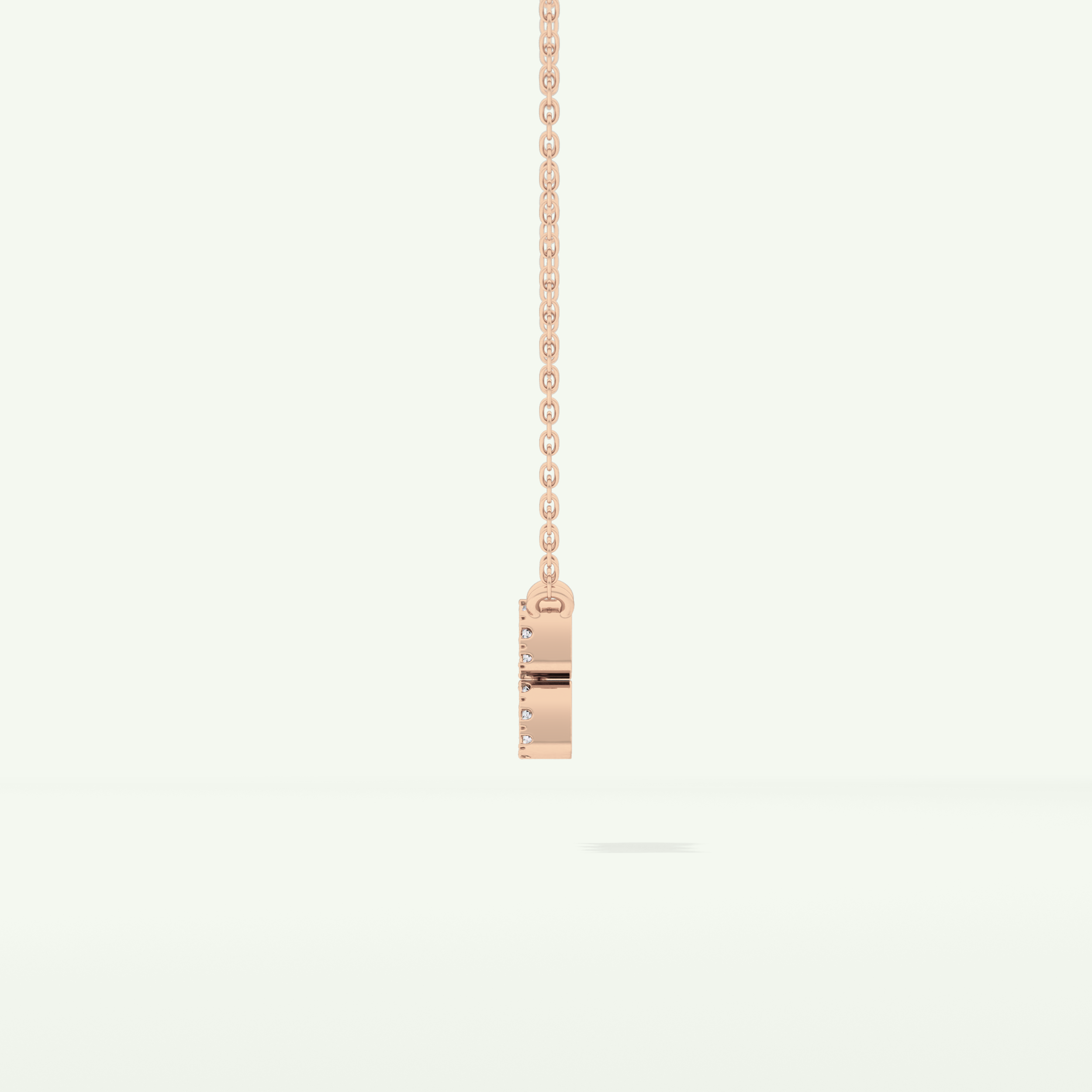 0.114 TCW Round Lab-Grown Diamond Aquarius Zodiac Necklace 14