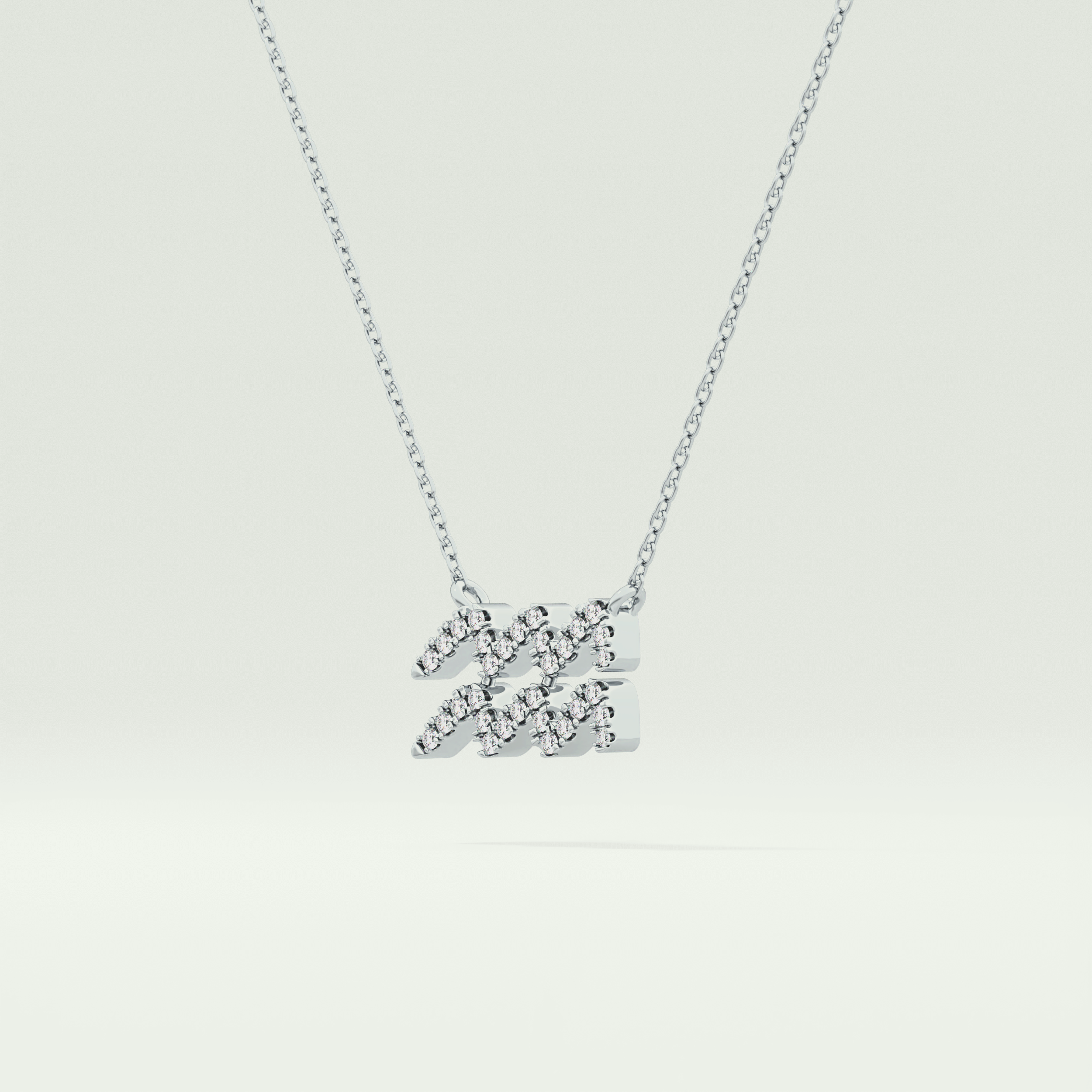 0.114 TCW Round Lab-Grown Diamond Aquarius Zodiac Necklace 17
