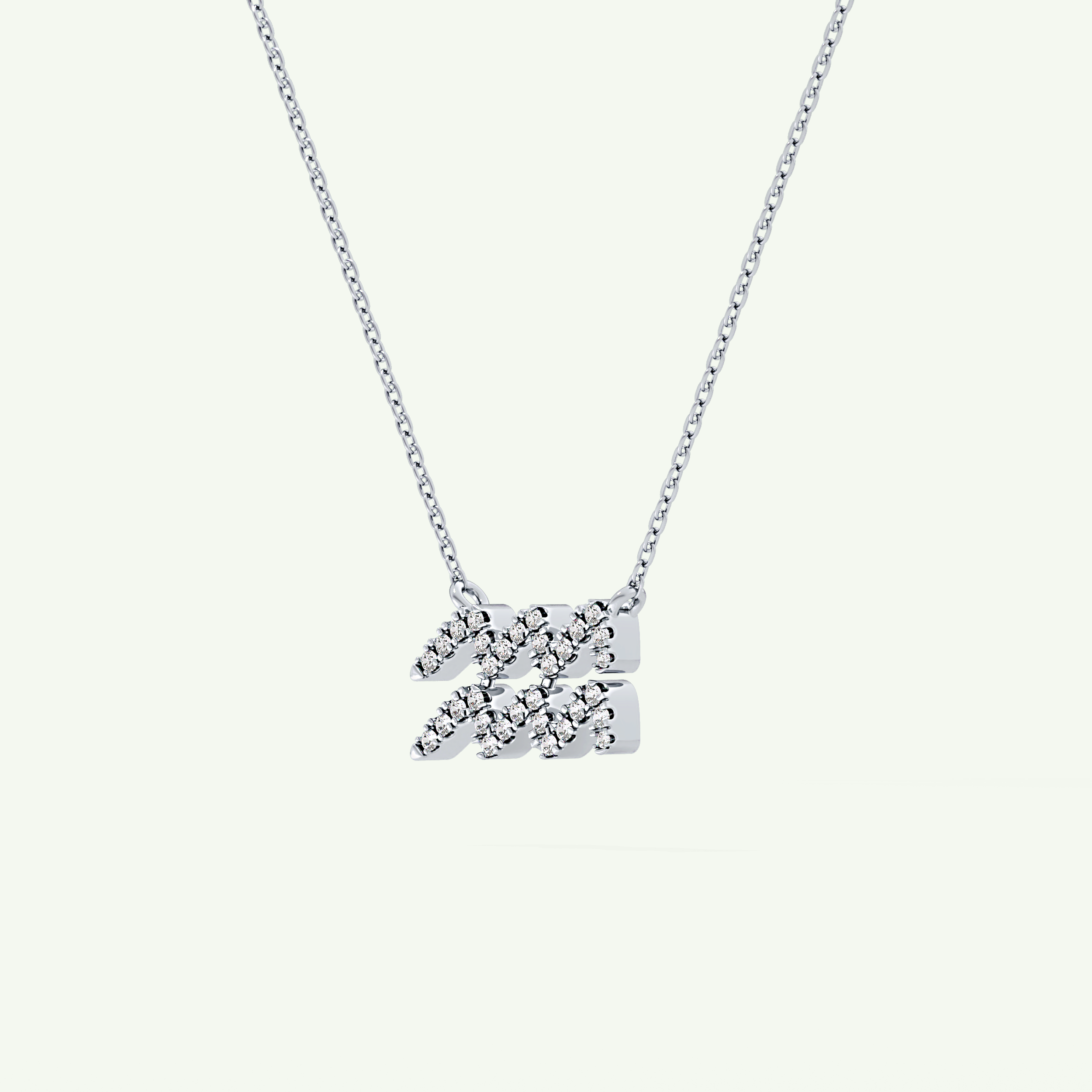 0.114 TCW Round Lab-Grown Diamond Aquarius Zodiac Necklace 19