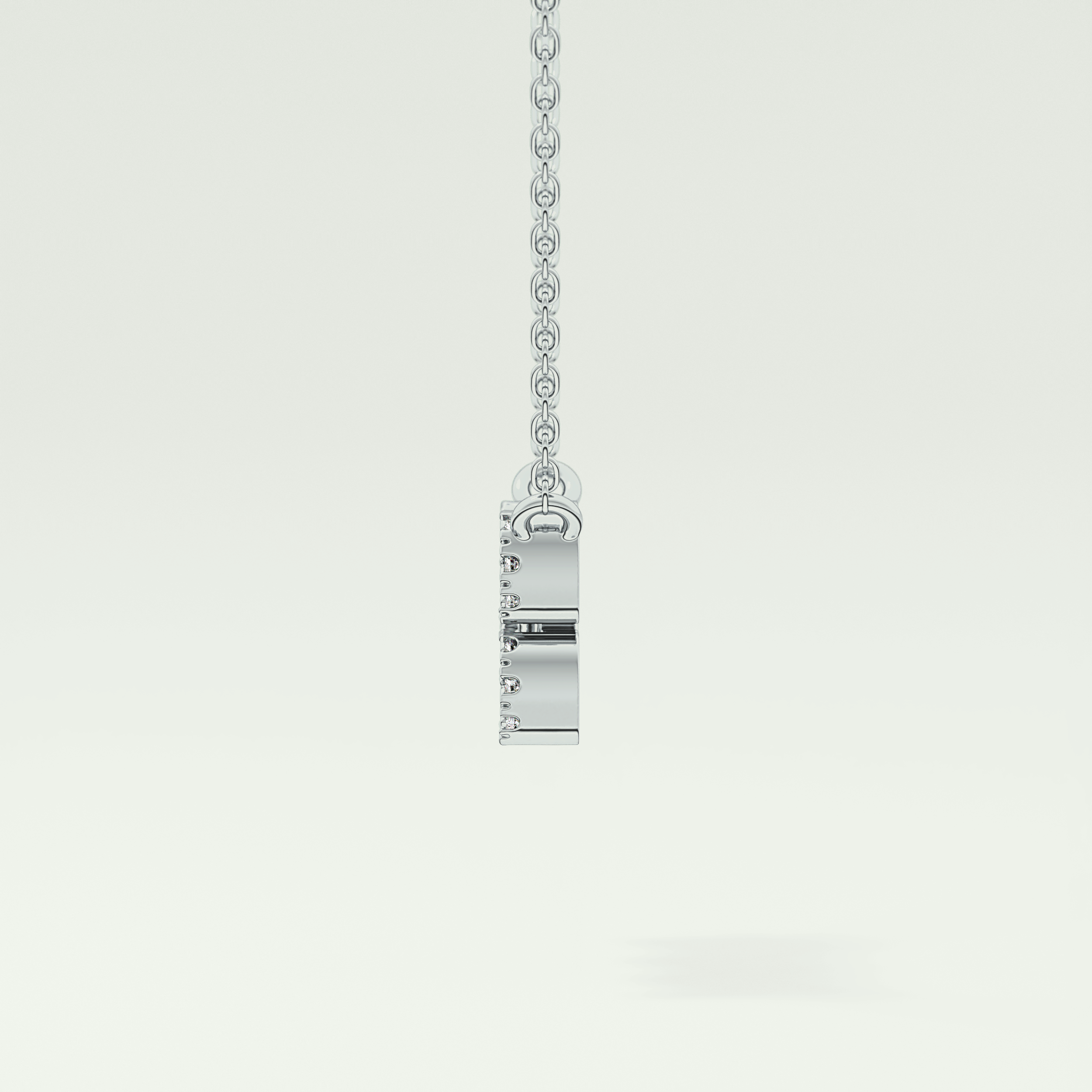 0.114 TCW Round Lab-Grown Diamond Aquarius Zodiac Necklace 18
