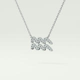 0.114 TCW Round Lab-Grown Diamond Aquarius Zodiac Necklace 20