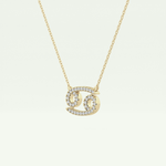 0.175 TCW Round Lab-Grown Diamond Cancer Zodiac Necklace 3