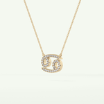 0.175 TCW Round Lab-Grown Diamond Cancer Zodiac Necklace 5