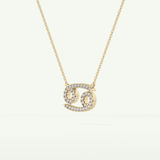 0.175 TCW Round Lab-Grown Diamond Cancer Zodiac Necklace 5