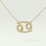 0.175 TCW Round Lab-Grown Diamond Cancer Zodiac Necklace 6