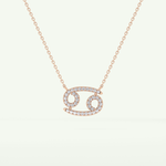 0.175 TCW Round Lab-Grown Diamond Cancer Zodiac Necklace 9