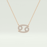 0.175 TCW Round Lab-Grown Diamond Cancer Zodiac Necklace 8