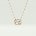 0.175 TCW Round Lab-Grown Diamond Cancer Zodiac Necklace 10