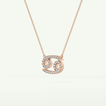 0.175 TCW Round Lab-Grown Diamond Cancer Zodiac Necklace 12