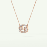 0.175 TCW Round Lab-Grown Diamond Cancer Zodiac Necklace 12