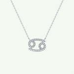 0.175 TCW Round Lab-Grown Diamond Cancer Zodiac Necklace 16