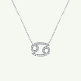 0.175 TCW Round Lab-Grown Diamond Cancer Zodiac Necklace 16