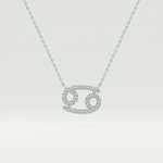 0.175 TCW Round Lab-Grown Diamond Cancer Zodiac Necklace 15