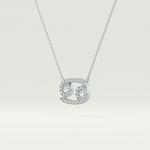 0.175 TCW Round Lab-Grown Diamond Cancer Zodiac Necklace 17