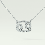 0.175 TCW Round Lab-Grown Diamond Cancer Zodiac Necklace 20