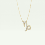 0.108 TCW Round Lab-Grown Diamond Capricon Zodiac Necklace 3