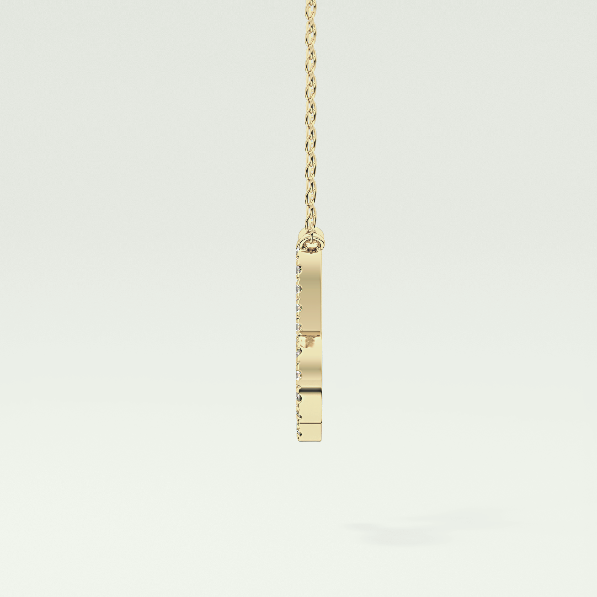 0.108 TCW Round Lab-Grown Diamond Capricon Zodiac Necklace 4