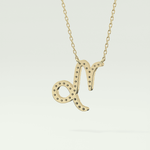 0.108 TCW Round Lab-Grown Diamond Capricon Zodiac Necklace 6