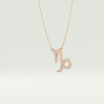 0.108 TCW Round Lab-Grown Diamond Capricon Zodiac Necklace 9