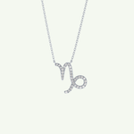 0.108 TCW Round Lab-Grown Diamond Capricon Zodiac Necklace 14