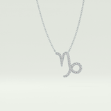 0.108 TCW Round Lab-Grown Diamond Capricon Zodiac Necklace 13