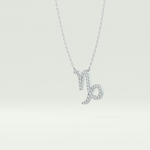 0.108 TCW Round Lab-Grown Diamond Capricon Zodiac Necklace 15