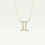 0.13 TCW Round Lab-Grown Diamond Gemini Zodiac Necklace 2
