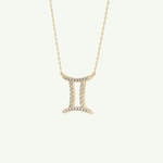 0.13 TCW Round Lab-Grown Diamond Gemini Zodiac Necklace 4