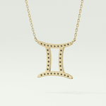 0.13 TCW Round Lab-Grown Diamond Gemini Zodiac Necklace 5