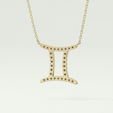 0.13 TCW Round Lab-Grown Diamond Gemini Zodiac Necklace 5
