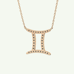 0.13 TCW Round Lab-Grown Diamond Gemini Zodiac Necklace 11