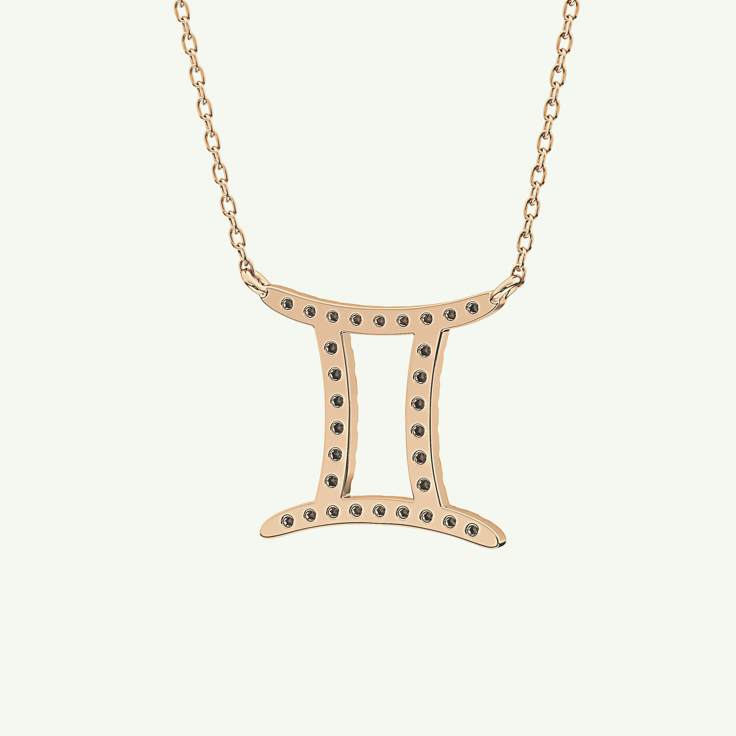 0.13 TCW Round Lab-Grown Diamond Gemini Zodiac Necklace 11