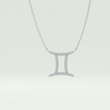 0.13 TCW Round Lab-Grown Diamond Gemini Zodiac Necklace 13