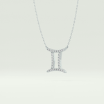 0.13 TCW Round Lab-Grown Diamond Gemini Zodiac Necklace 14