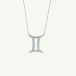 0.13 TCW Round Lab-Grown Diamond Gemini Zodiac Necklace 16