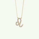 0.14 TCW Round Lab-Grown Diamond Leo Zodiac Necklace 3