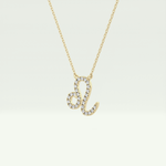 0.14 TCW Round Lab-Grown Diamond Leo Zodiac Necklace 2