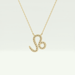 0.14 TCW Round Lab-Grown Diamond Leo Zodiac Necklace 6
