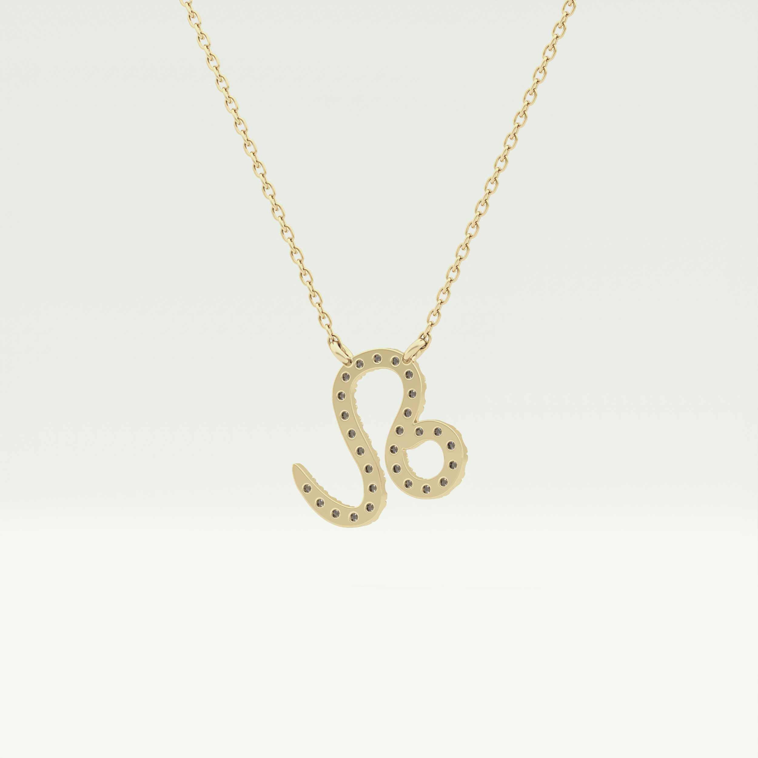 0.14 TCW Round Lab-Grown Diamond Leo Zodiac Necklace 6