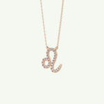 0.14 TCW Round Lab-Grown Diamond Leo Zodiac Necklace 9