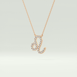0.14 TCW Round Lab-Grown Diamond Leo Zodiac Necklace 8