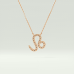 0.14 TCW Round Lab-Grown Diamond Leo Zodiac Necklace 12